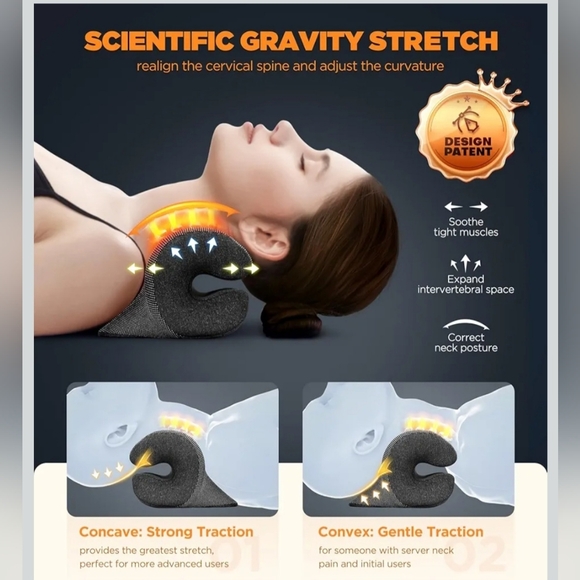 Pink Chiropractic Neck Stretcher with Heat - Picture 5 of 7